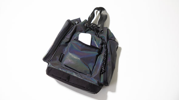 Pyramid Tiny LimeLight - mini sac à dos multiforme en matières réfléchissante