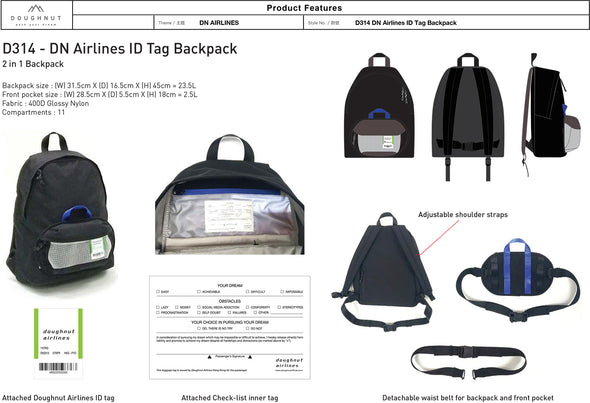 Dn Airlines Id Tag Backpack